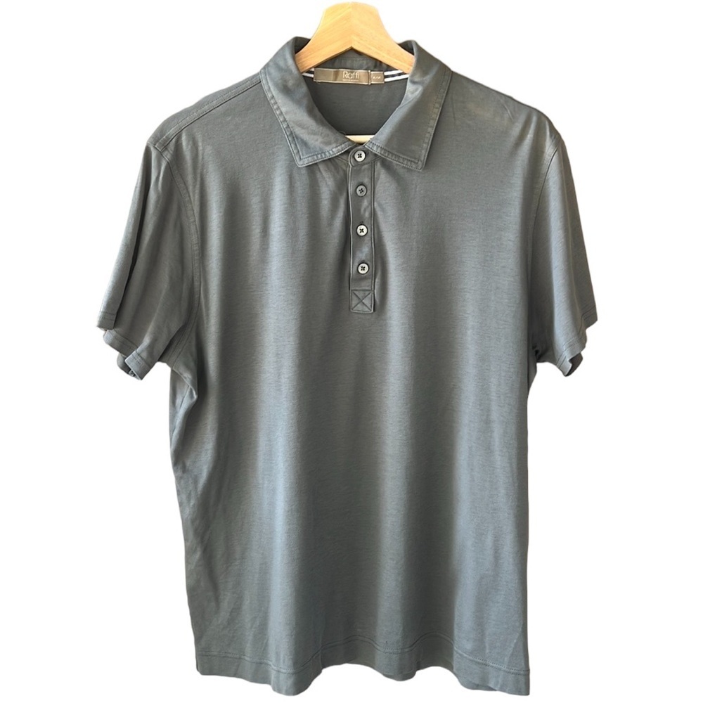 Raffi Men’s 100% Cotton Polo Shirt Gray XL